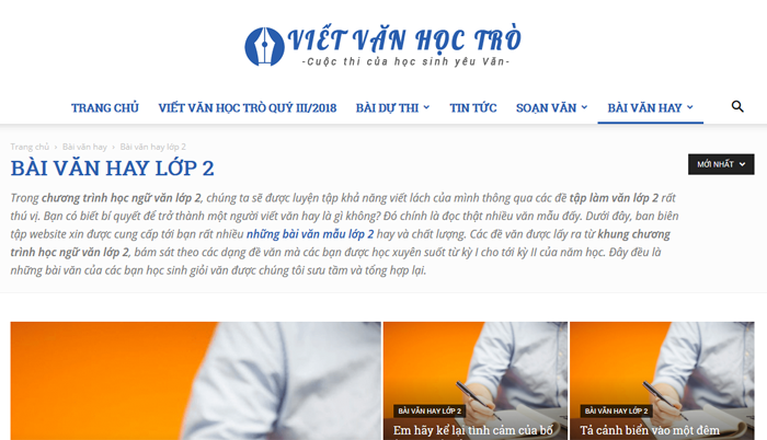 top 10 website nhung bai van mau hay lop 2 moi nhat - Top 10 website những bài văn mẫu hay lớp 2 mới nhất