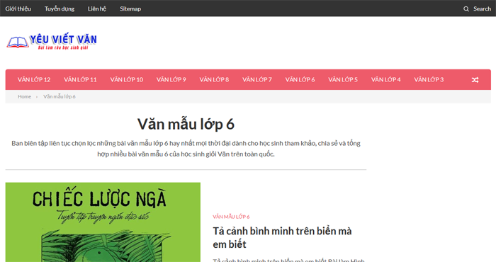 top 10 website nhung bai van mau hay lop 6 moi nhat - Top 10 website những bài văn mẫu hay lớp 6 mới nhất