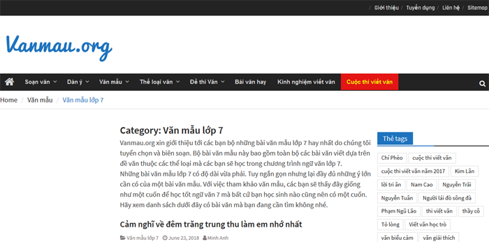 top 10 website nhung bai van mau hay lop 7 moi nhat - Top 10 website những bài văn mẫu hay lớp 7 mới nhất